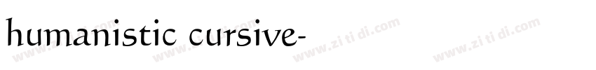 humanistic cursive字体转换